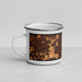 Left View Custom Homewood Illinois Map Enamel Mug in Ember