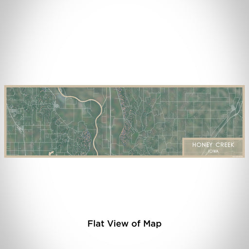 Flat View of Map Custom Honey Creek Iowa Map Enamel Mug in Afternoon