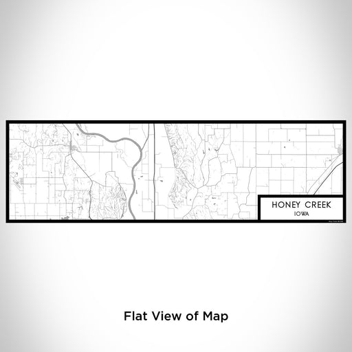 Flat View of Map Custom Honey Creek Iowa Map Enamel Mug in Classic