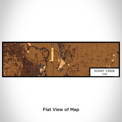 Flat View of Map Custom Honey Creek Iowa Map Enamel Mug in Ember