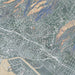 Honolulu Hawaii Map Print in Afternoon Style Zoomed In Close Up Showing Details