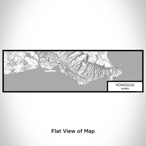 Flat View of Map Custom Honolulu Hawaii Map Enamel Mug in Classic
