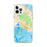 Custom Honolulu Hawaii Map iPhone 12 Pro Max Phone Case in Watercolor