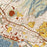 Honolulu Hawaii Map Print in Woodblock Style Zoomed In Close Up Showing Details