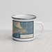 Right View Custom Honolulu Hawaii Map Enamel Mug in Woodblock