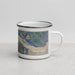 Right View Custom Hood River Oregon Map Enamel Mug in Afternoon