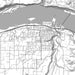 Hood River Oregon Map Print in Classic Style Zoomed In Close Up Showing Details