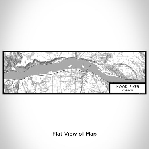 Flat View of Map Custom Hood River Oregon Map Enamel Mug in Classic