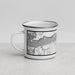 Left View Custom Hood River Oregon Map Enamel Mug in Classic