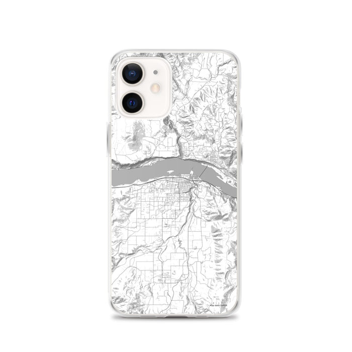 Custom Hood River Oregon Map iPhone 12 Phone Case in Classic