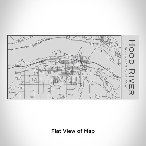Rendered View of Hood River Oregon Map Engraving on 17oz Stainless Steel Insulated Cola Bottle
