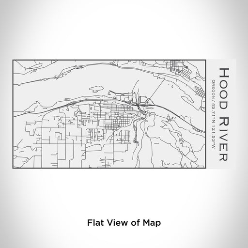 Rendered View of Hood River Oregon Map Engraving on 17oz Stainless Steel Insulated Cola Bottle in White