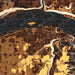 Hood River Oregon Map Print in Ember Style Zoomed In Close Up Showing Details