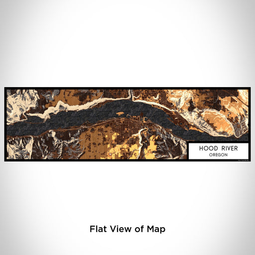 Flat View of Map Custom Hood River Oregon Map Enamel Mug in Ember