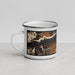 Left View Custom Hood River Oregon Map Enamel Mug in Ember