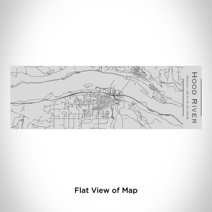 Rendered View of Hood River Oregon Map Engraving on 10oz Stainless Steel Insulated Cup with Sipping Lid