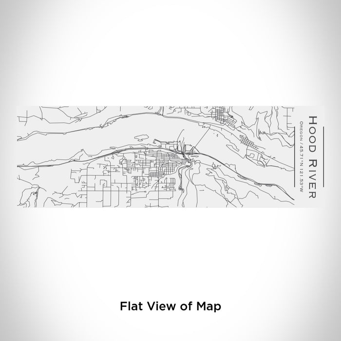 Rendered View of Hood River Oregon Map Engraving on 10oz Stainless Steel Insulated Cup with Sliding Lid in White
