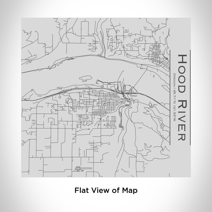Rendered View of Hood River Oregon Map Engraving on 17oz Stainless Steel Insulated Tumbler