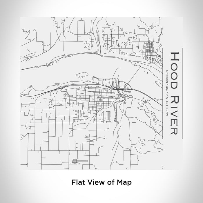 Rendered View of Hood River Oregon Map Engraving on 17oz Stainless Steel Insulated Tumbler in White