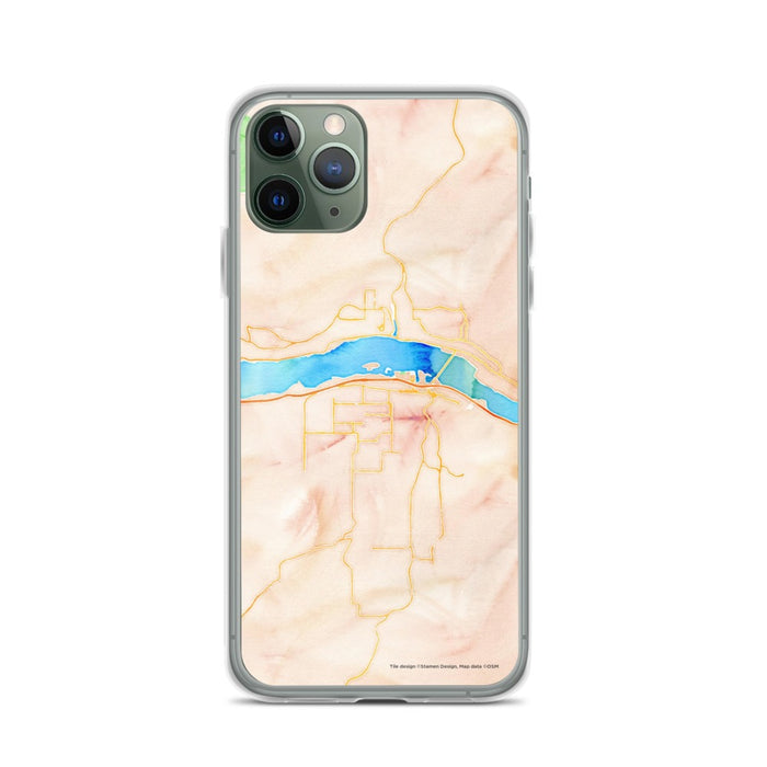 Custom Hood River Oregon Map Phone Case in Watercolor