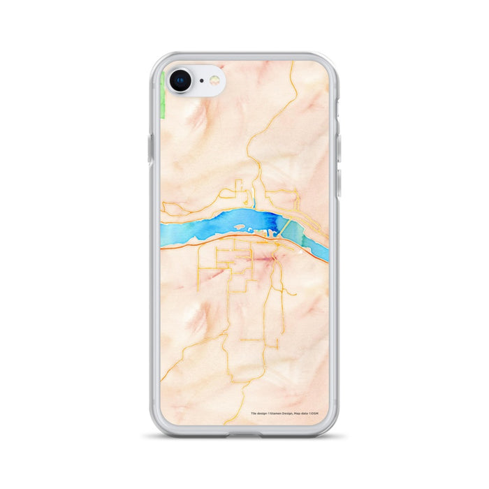 Custom Hood River Oregon Map Phone Case in Watercolor