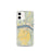 Custom Hood River Oregon Map iPhone 12 mini Phone Case in Woodblock