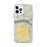 Custom Hood River Oregon Map iPhone 12 Pro Max Phone Case in Woodblock