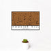 12x18 Hoosier Hill Indiana Map Print Landscape Orientation in Ember Style With Small Cactus Plant in White Planter