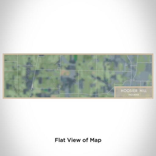 Flat View of Map Custom Hoosier Hill Indiana Map Enamel Mug in Afternoon