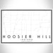 Hoosier Hill Indiana Map Print Landscape Orientation in Classic Style With Shaded Background