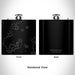 Rendered View of Hoosier Hill Indiana Map Engraving on 6oz Stainless Steel Flask in Black