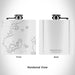 Rendered View of Hoosier Hill Indiana Map Engraving on 6oz Stainless Steel Flask in White