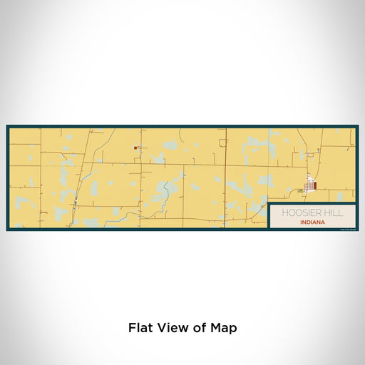 Flat View of Map Custom Hoosier Hill Indiana Map Enamel Mug in Woodblock