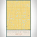 Hoosier Hill Indiana Map Print Portrait Orientation in Woodblock Style With Shaded Background