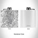 Rendered View of Hoover Alabama Map Engraving on 6oz Stainless Steel Flask in White