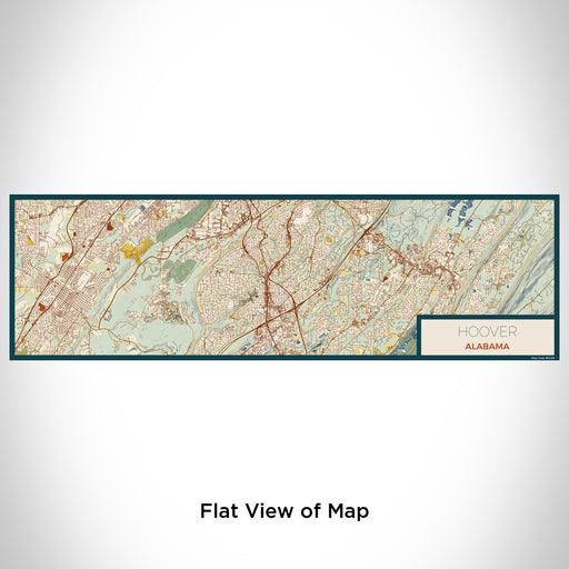 Flat View of Map Custom Hoover Alabama Map Enamel Mug in Woodblock