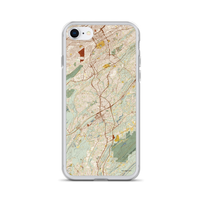 Custom Hoover Alabama Map iPhone SE Phone Case in Woodblock