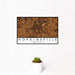 12x18 Hopkinsville Kentucky Map Print Landscape Orientation in Ember Style With Small Cactus Plant in White Planter