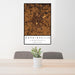 24x36 Hopkinsville Kentucky Map Print Portrait Orientation in Ember Style Behind 2 Chairs Table and Potted Plant