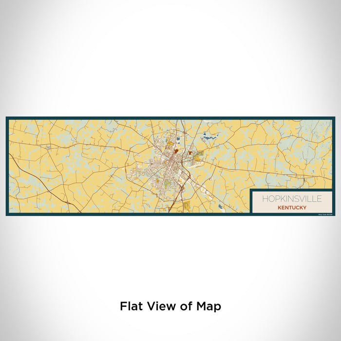 Flat View of Map Custom Hopkinsville Kentucky Map Enamel Mug in Woodblock