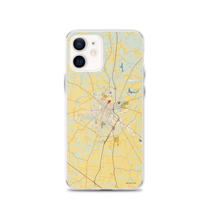 Custom iPhone 12 Hopkinsville Kentucky Map Phone Case in Woodblock