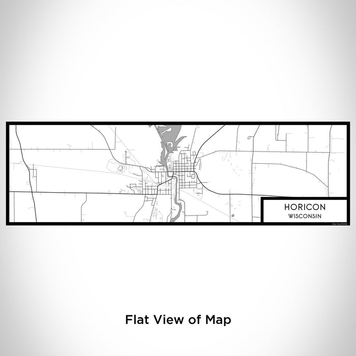 Flat View of Map Custom Horicon Wisconsin Map Enamel Mug in Classic