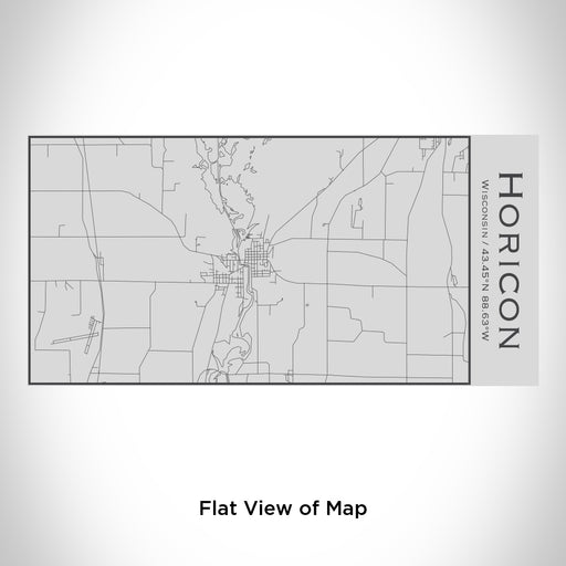 Rendered View of Horicon Wisconsin Map Engraving on 17oz Stainless Steel Insulated Cola Bottle