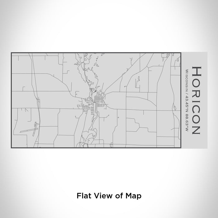 Rendered View of Horicon Wisconsin Map Engraving on 17oz Stainless Steel Insulated Cola Bottle