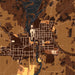 Horicon Wisconsin Map Print in Ember Style Zoomed In Close Up Showing Details