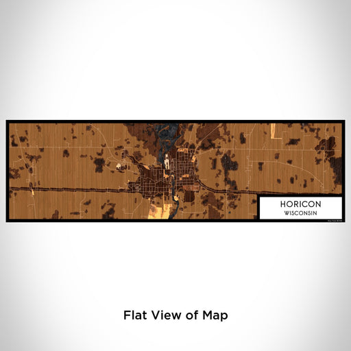 Flat View of Map Custom Horicon Wisconsin Map Enamel Mug in Ember