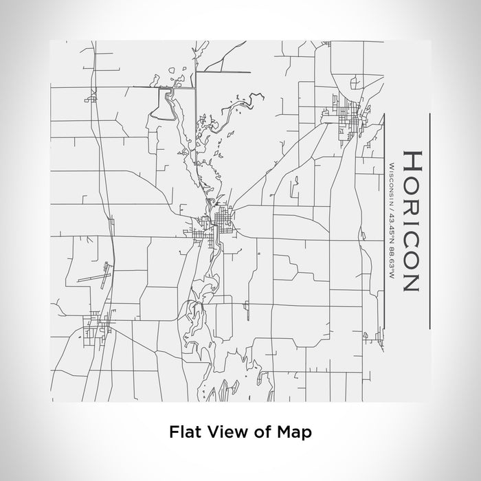 Rendered View of Horicon Wisconsin Map Engraving on 17oz Stainless Steel Insulated Tumbler in White