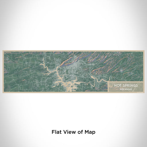 Flat View of Map Custom Hot Springs Arkansas Map Enamel Mug in Afternoon