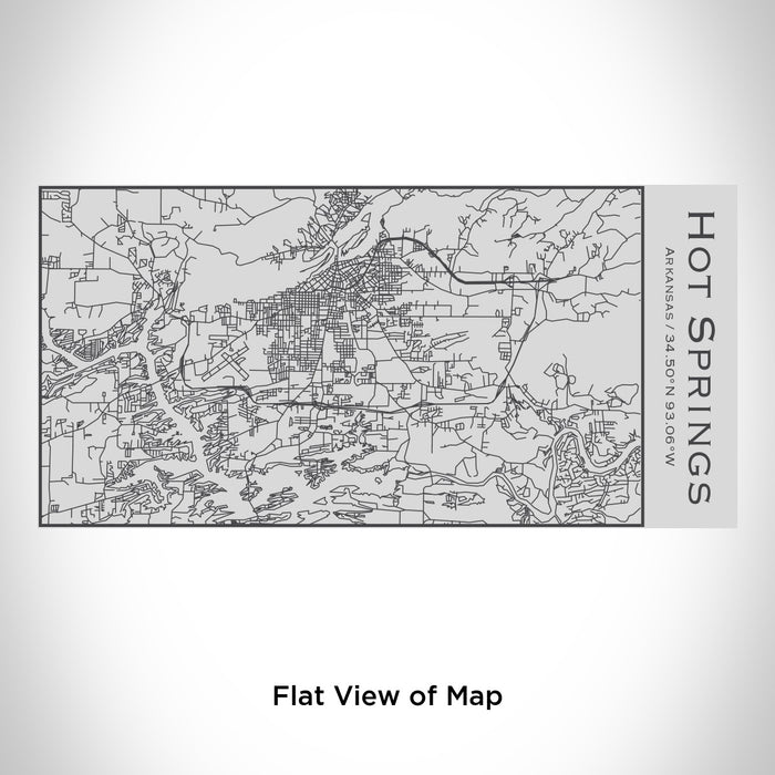 Rendered View of Hot Springs Arkansas Map Engraving on 17oz Stainless Steel Insulated Cola Bottle