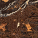 Hot Springs Arkansas Map Print in Ember Style Zoomed In Close Up Showing Details